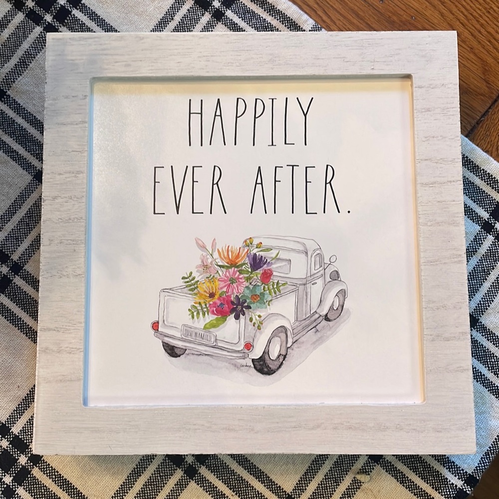 Rae Dunn Happily ever after wall art